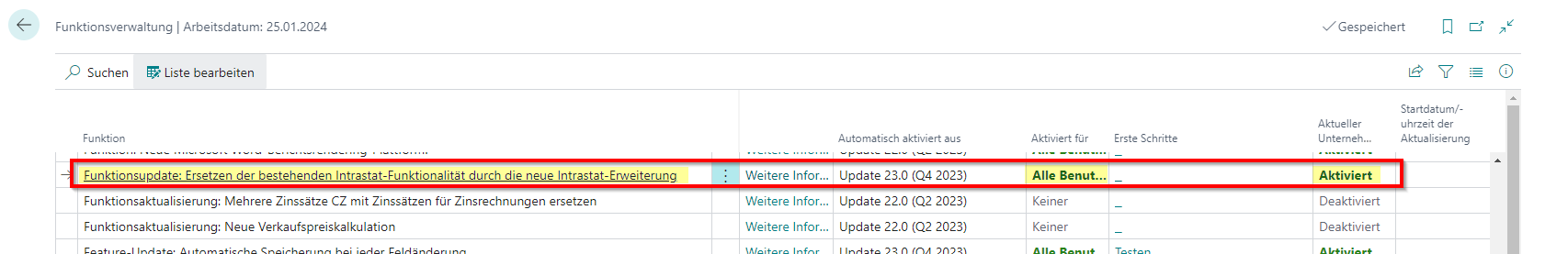 Intrastat01-Funktionsverwaltung