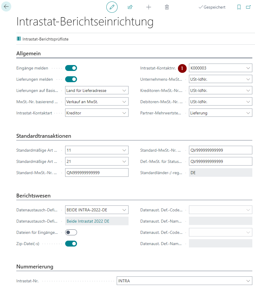 Intrastat02-Berichtseinrichtung