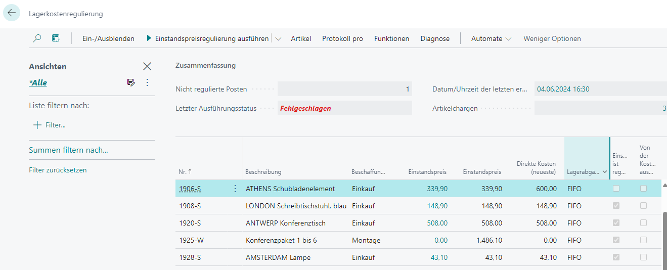 PageLagerkostenregulierung