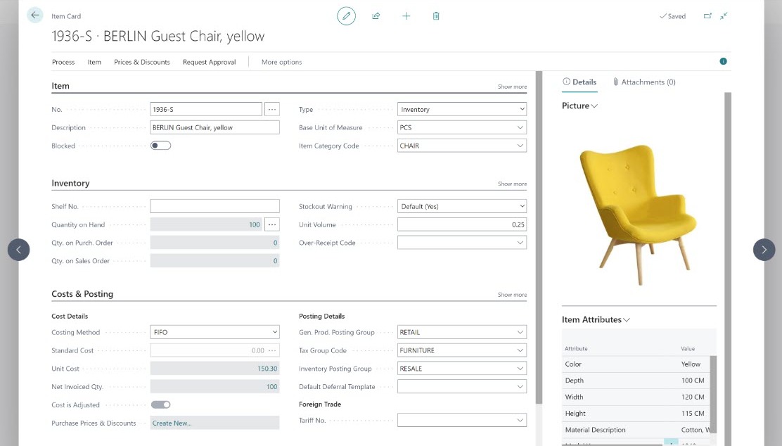 Artikelkarten Lagerverwaltung